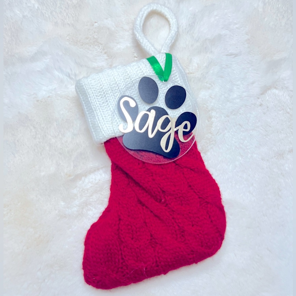 Custom Acrylic Name Tags for Ornaments, Stocking Tags and Gift Tags!
